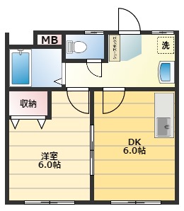 出下マンション　Ａ棟の間取り