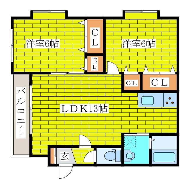 ワールドイン清田Iの間取り