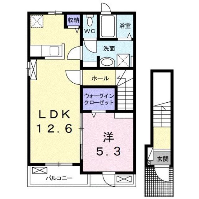 富士宮市大岩のアパートの間取り