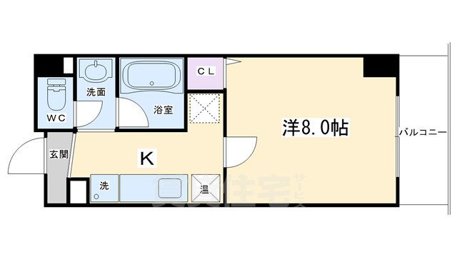 京都市上京区青龍町のマンションの間取り