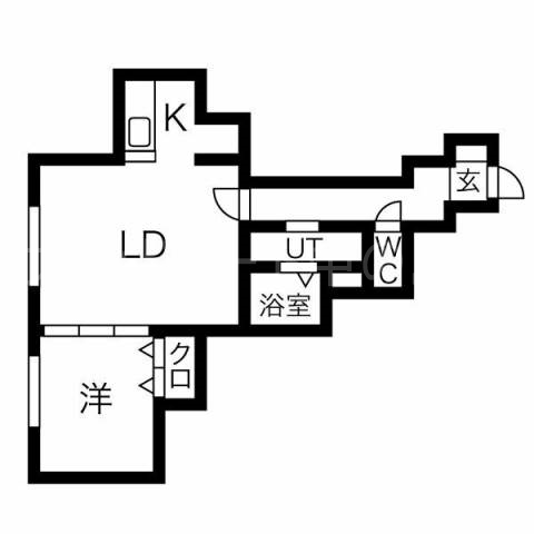 札幌市白石区菊水九条のアパートの間取り