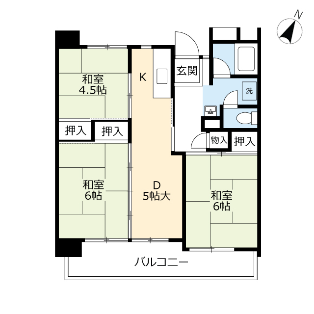 ＵＲ新下関の間取り