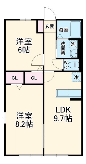 ベルドミールAの間取り