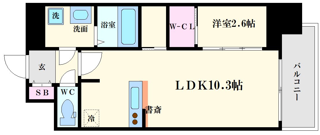 セレニテフラン本町の間取り