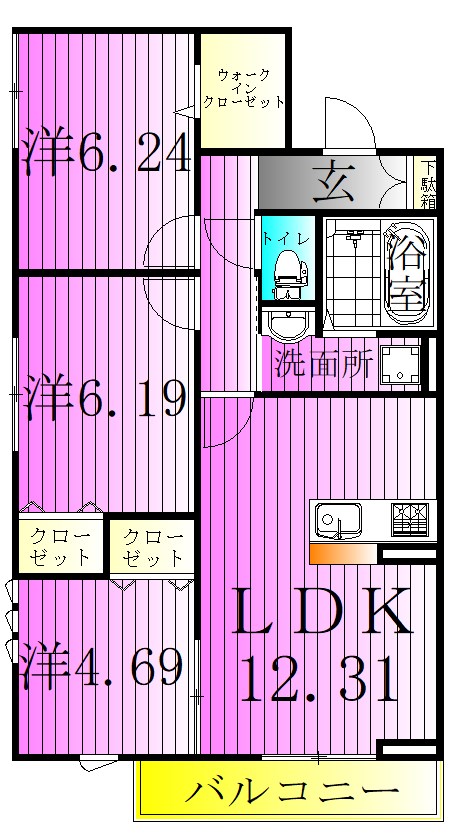 メゾンボヌールの間取り