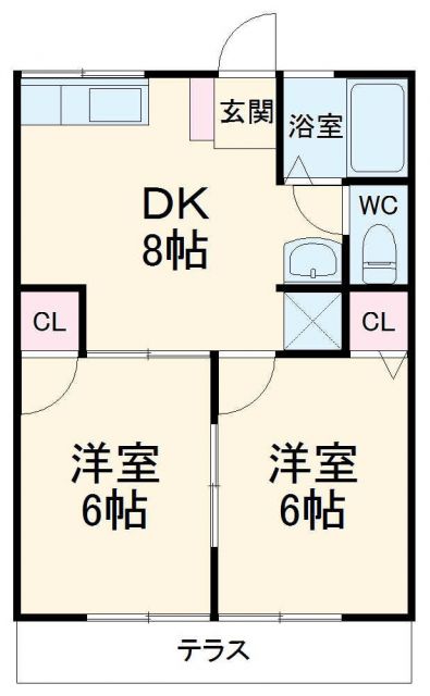 コーポ北稜Ｂの間取り