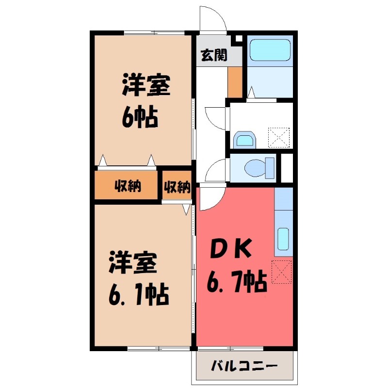 サンハイツ Bの間取り