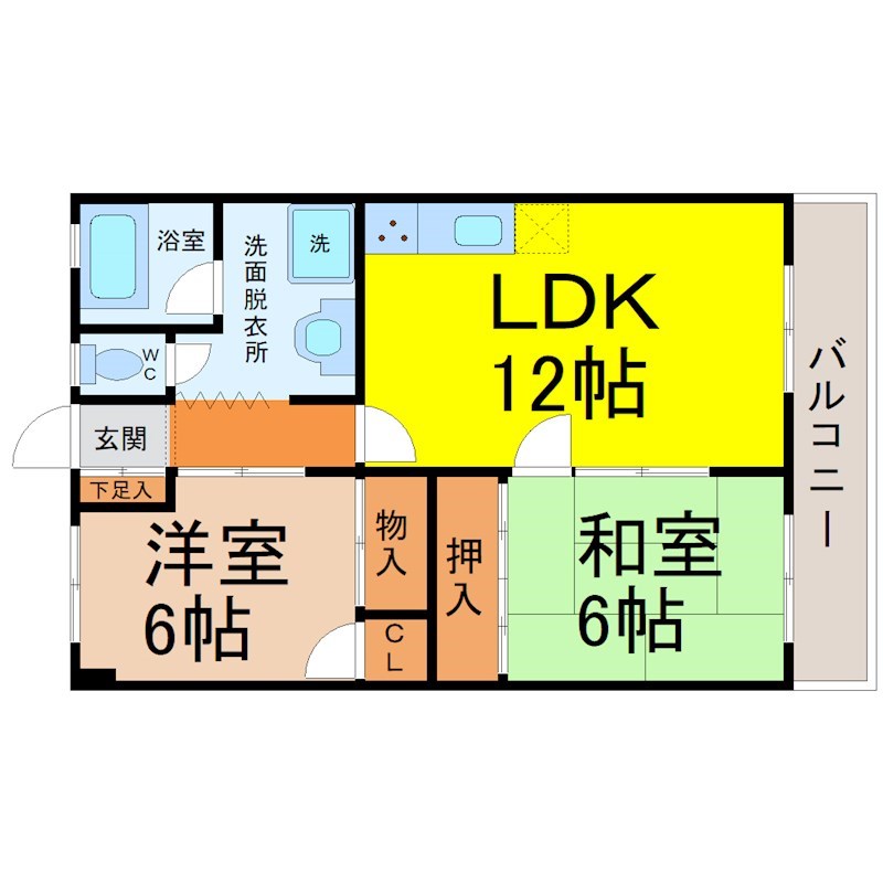 名古屋市名東区社が丘のマンションの間取り