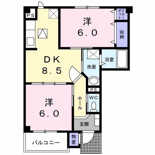 プラシードカーサの間取り