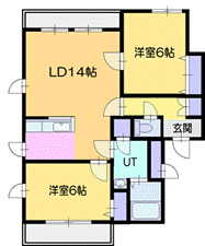 千歳市信濃のアパートの間取り