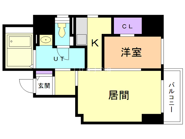 札幌市中央区北四条東のマンションの間取り