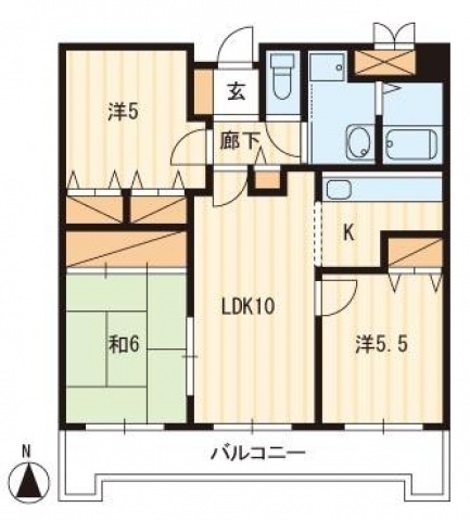 シスコ灘町キャッスルの間取り