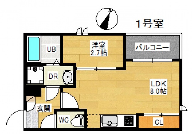 広島市佐伯区美の里のアパートの間取り