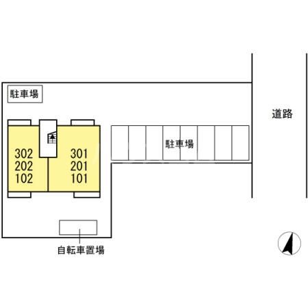 【豊橋市西羽田町のアパートの駐車場】