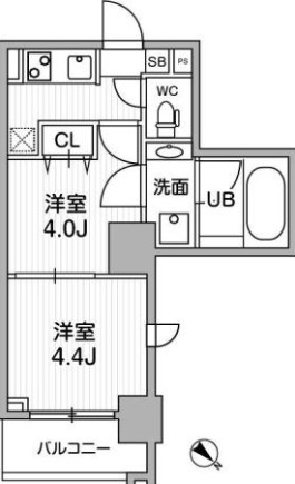 リテラス三軒茶屋サウスの間取り