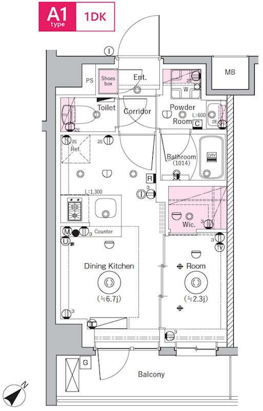 シーフォルム元町中華街の間取り