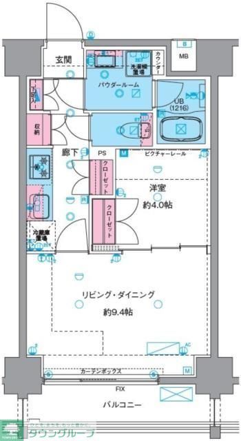 台東区今戸のマンションの間取り