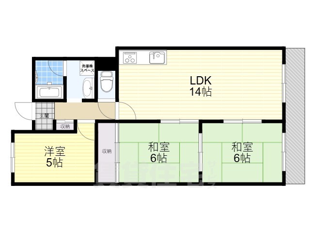 岸田マンション1号館の間取り