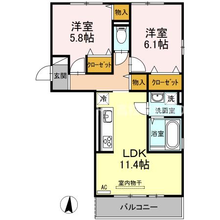 サンライズ豊益 築港町の間取り