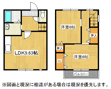 鴻巣市箕田のアパートの間取り