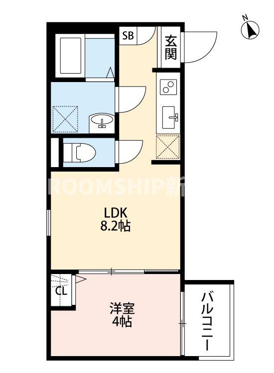 さいたま市見沼区東大宮のアパートの間取り