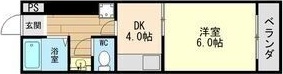 大阪府大阪市天王寺区四天王寺２（マンション）の賃貸物件の間取り