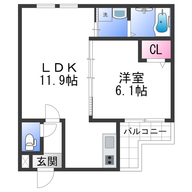 フジパレス黒田III番館の間取り