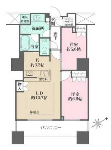 ザ・パークハウス西新宿タワー60の間取り写真