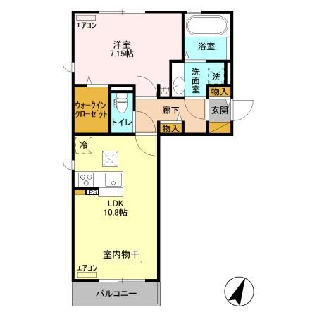 京成千原線 千葉寺駅 徒歩4分 3階建 築9年の間取り写真