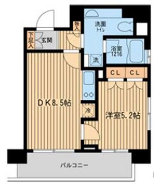 ＪＲ山手線 田町駅 徒歩10分 9階建 築21年の間取り写真