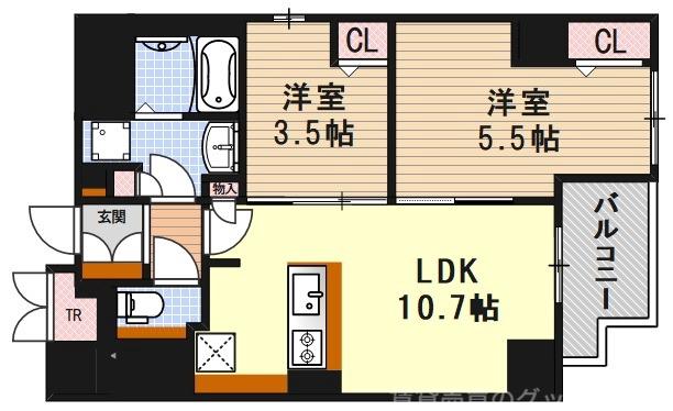 LiveCasa堀川今出川の間取り写真
