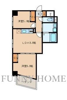 小田急線 千歳船橋駅 徒歩11分 6階建 築15年の間取り写真