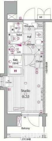 ＪＲ山手線 渋谷駅 徒歩8分 12階建 築15年の間取り写真
