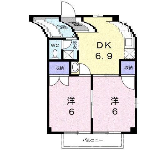 ＪＲ予讃線 国分駅 徒歩19分 2階建 築32年の間取り写真