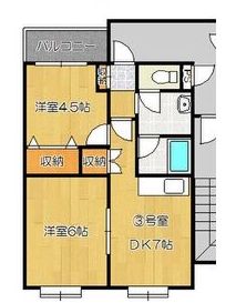 地下鉄東西線 南郷１３丁目駅 徒歩6分 5階建 築36年の間取り写真