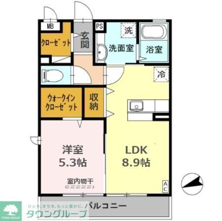 ミルフルール Iの間取り写真