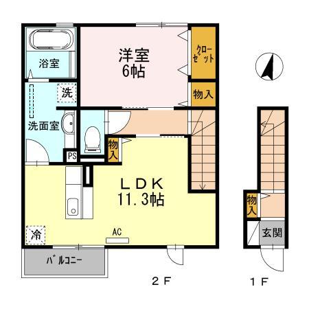 セジュール深津の間取り