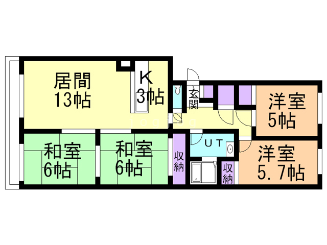 サーム９条西の間取り