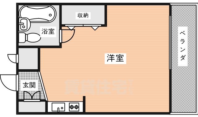 生駒市元町のマンションの間取り