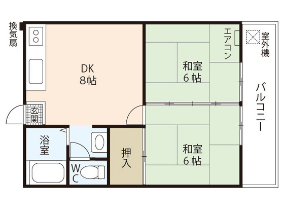 【広島市中区橋本町のマンションの間取り】