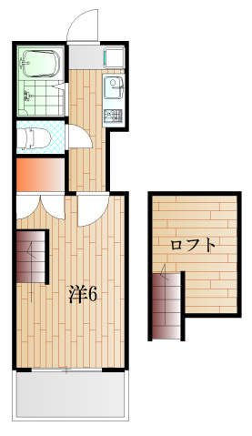 下関市稗田町のアパートの間取り