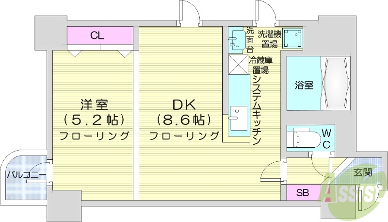 【パークヒルズ大通中央の間取り】