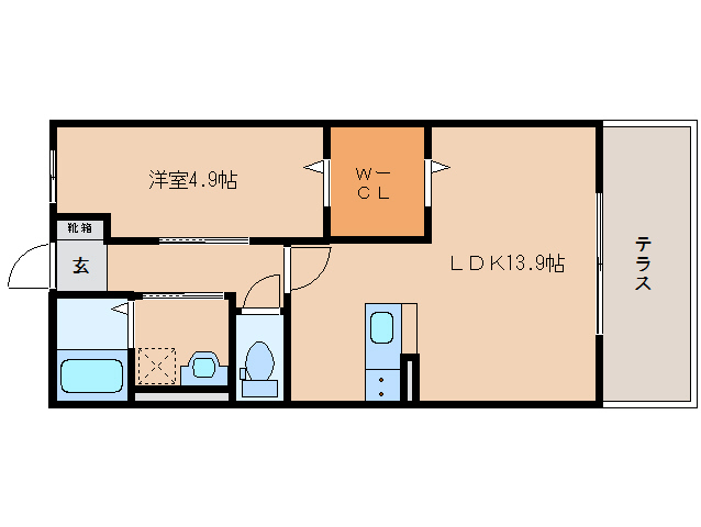 磯城郡田原本町殿町のアパートの間取り