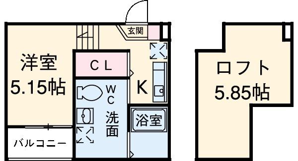 愛知県名古屋市西区大野木３（アパート）の賃貸物件の間取り