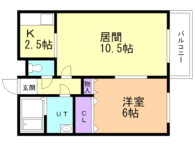 函館市旭町のマンションの間取り