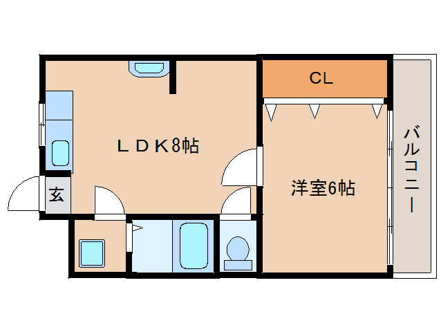 奈良市学園大和町のマンションの間取り