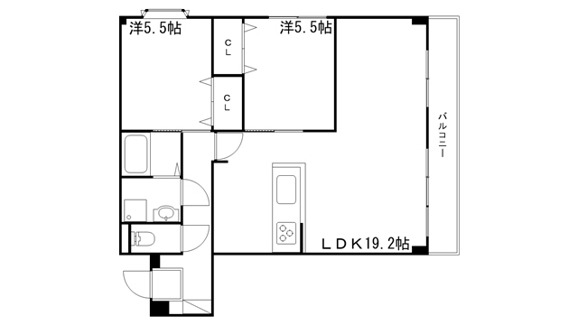 兵庫県姫路市飾磨区今在家６（マンション）の賃貸物件の間取り