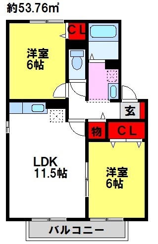 サニーハイツIIの間取り