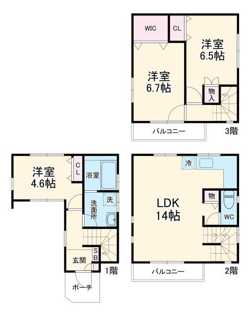 【堰戸建の間取り】