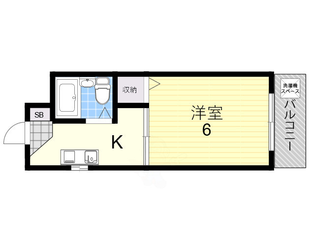 遠里小野728ハイツの間取り